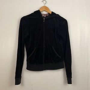 Juicy Couture Black Velour Zip Up